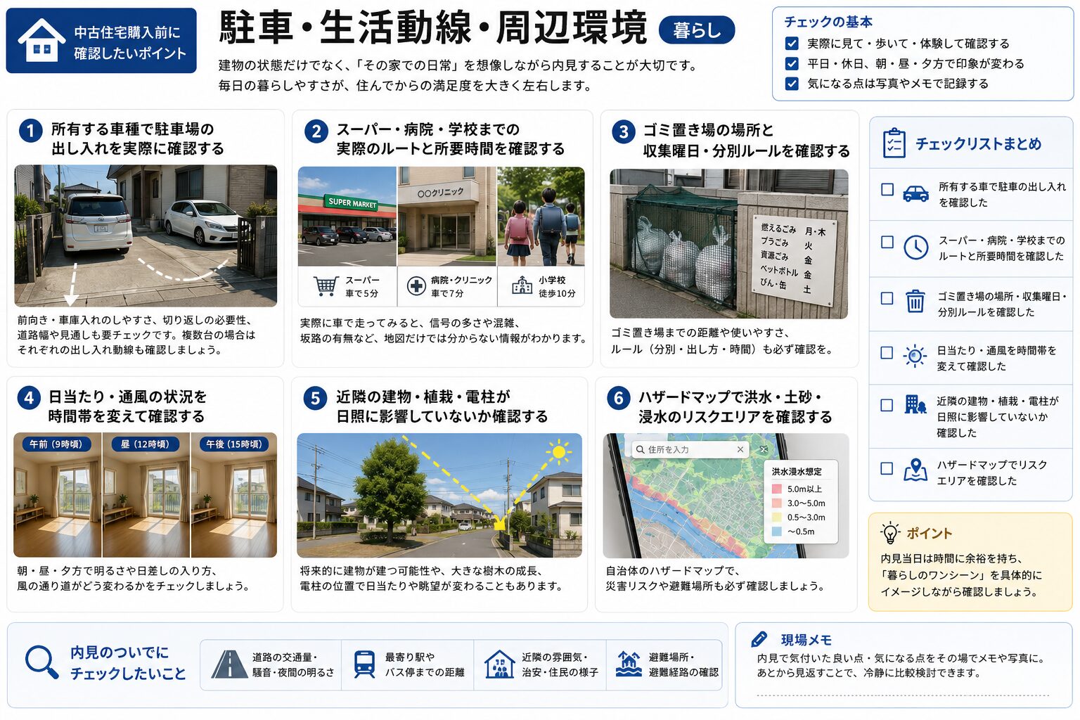 駐車・生活動線・周辺環境の確認ポイント